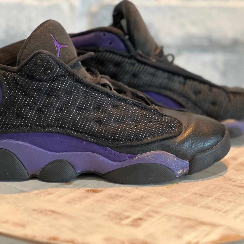 Nike Air Jordan 13 Court Purple Size 3 Black and Purple Sneakers 414575-015